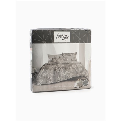 КПБ 1,5сп LoveLife Листья 150*225см, 150*225см, 50*70см-1шт, 75гр/м2, микрофибра