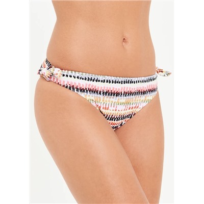 Printed Bow Bandeau Bikini Bottoms