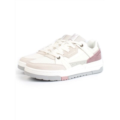 05-P232-3 GRAY/PINK Кроссовки женские (натуральная замша, искусственная кожа)