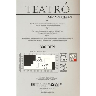 Леггинсы, Teatro, Iceland st. 300 maxi legg. оптом