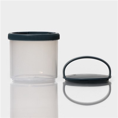 Банки для хранения Доляна, набор 4 шт.: 120 мл, 180 мл, 230 мл, 290 мл, пластик, прозрачные