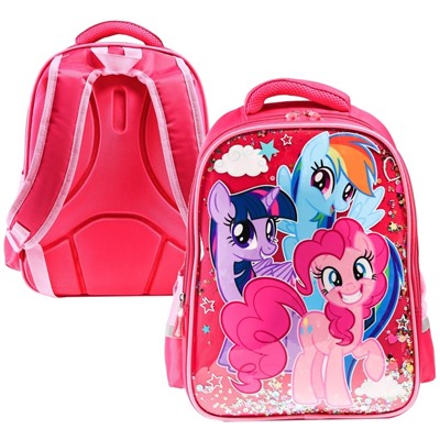 Рюкзак школьный для девочки, 39 см × 30 см × 14 см «Пони», My little Pony
