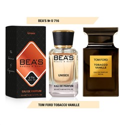 Beas U716 Tom Ford Tobacco Vanille edp 50 ml, Парфюм унисекс Beas U716 создан по мотивам аромата Tom Ford Tobacco Vanille