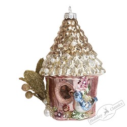 Скворечник "Розовое золото" (стекло) 7,5х6,5х11,5 см