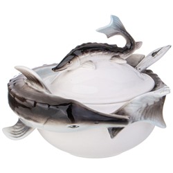 ИКОРНИЦА LEFARD "ОСЁТР" 12,5*11 СМ, С ЛОЖЕЧКОЙ (КОР=24ШТ.)