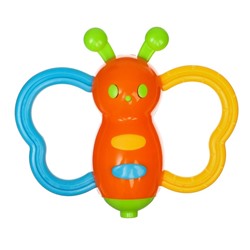 Погремушка Крошка Я «Бабочка - дудочка», от 3 мес., МИКС