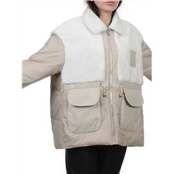 H24-223 BEIGE Куртка демисезонная женская (100 гр. холлофайбер)