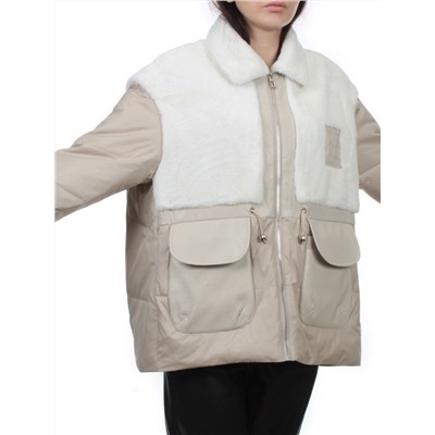 H24-223 BEIGE Куртка демисезонная женская (100 гр. холлофайбер)