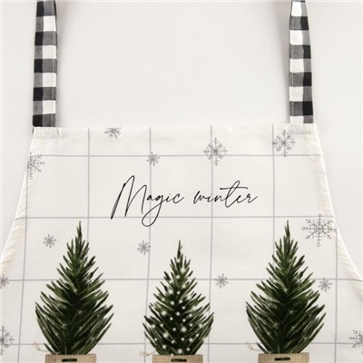 Фартук новогодний "Этель" Magic winter 60х70см, 100% хлопок, саржа 190 гр/м2