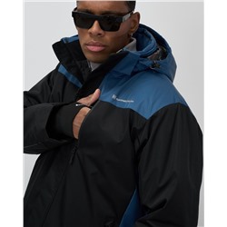 Горнолыжная куртка мужская зимняя черного цвета 7611Ch