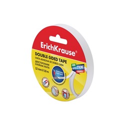 Клейкая лента двусторонняя ErichKrause, 12 мм × 10 м, прозрачная