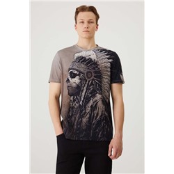 T-shirt bawełniany męski z nadrukiem kolor multicolor