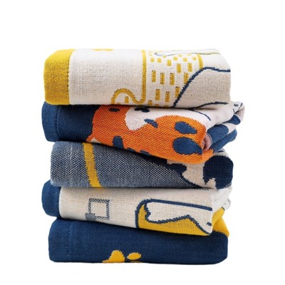 Zhiyang Naughty Cat Creative Gauze Children's Towel Baby Facial Towel Full Moon Banquet Children's Turks Wholesale