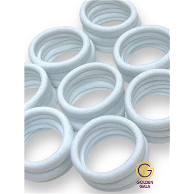 Набор резинок для волос 24 шт диаметр 4 см тип 5 белые