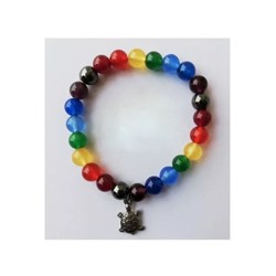 Браслет с камнями для 7 чакр, 7 Chakra Stone Bracelet, произв. Kalyan Puja