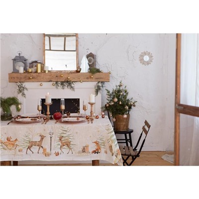 Набор новогодний «Этель» Christmas forest: скатерть 150×180 ±3 см с ГМВО, салфетка 40×40 см - 8 шт.