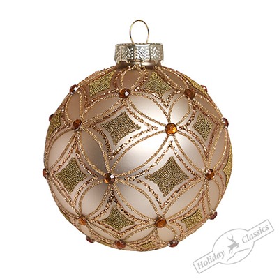 Шар "Королевский" золотой (стекло) 8 см