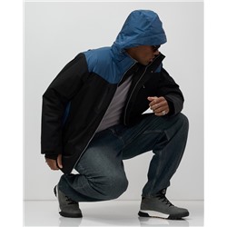 Горнолыжная куртка мужская зимняя черного цвета 7611Ch