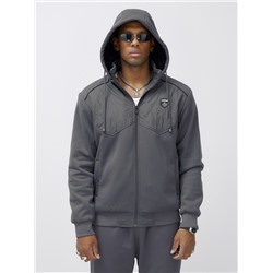 Спортивный костюм мужской зимний с начесом серого цвета 7332Sr