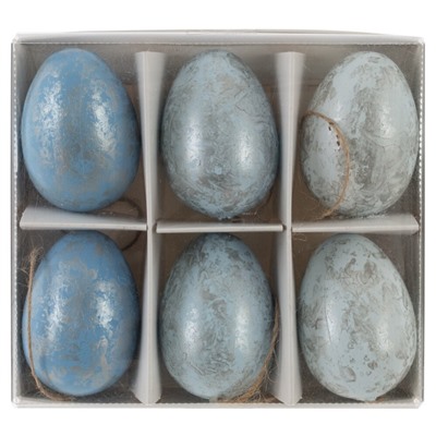 GAEM Набор из 6-ти изделий декоративных подвесных "Яйцо" (4*6,5), L14 W12,5 H4,5 см