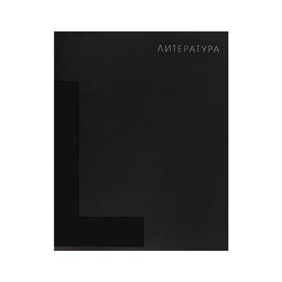 Тетрадь предметная 48 листов в линейку, Calligrata «BlackTone.Литература», обложка мелованный картон