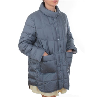H24-328 BLUE Куртка пуховая облегченная женская (белый утиный пух)