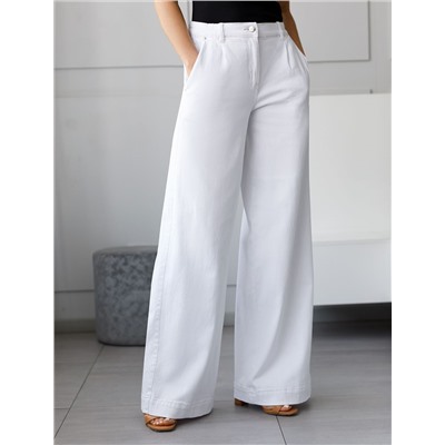 Джинсы из эластичного денима с резинкой на поясе