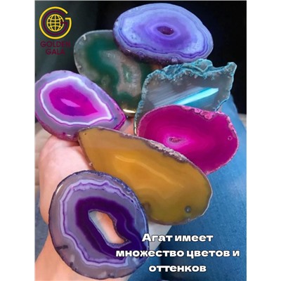 Кулон-подвеска из натурального Агата  на многослойном шнурке АБ4/002 дымчатый