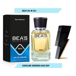 Beas M251 Carolina Herrera Bad Boy For Men edp 50 ml, Парфюм мужской Beas M251 создан по мотивам аромата Carolina Herrera Bad Boy