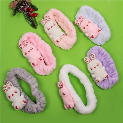 Повязка на голову "Кокетка - Bunny Ko-Ko", микс 5 цветов, 6*20 см