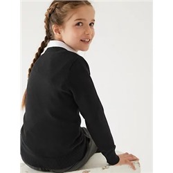 2pk Unisex Slim Fit Cotton School Jumpers (3-18 Yrs)