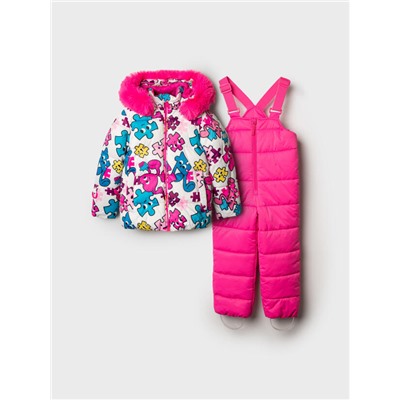Комплект зимний для девочки: куртка, полукомбинезон