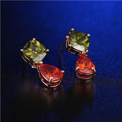 1G0015 Серьги с позолотой, 20х9х16мм