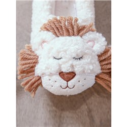 Тапочки «Львёнок» белые с задником