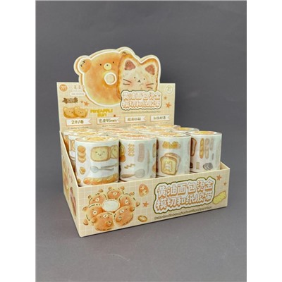 Декоративный скотч "Cute food", mix, шоу-бокс 24 шт.