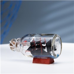 Корабль в бутылке «Тайна», фигурка, 15×4×6 см, чёрный