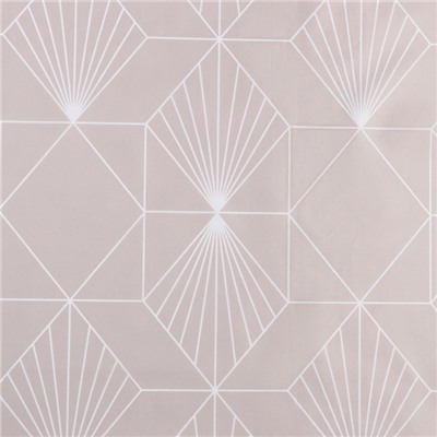 Штора для ванной водоотталкивающая Этель «Geometry», 145×180 см, цвет бежевый, ткань оксфорд, 210гр/м2