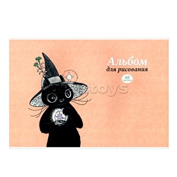 Альбом для рисования 40л., Искра (А4,блок-белый офсет 100гр/м2, обложка-полноцв. печать, сплошной глянцевый УФ-лак, на скрепке)