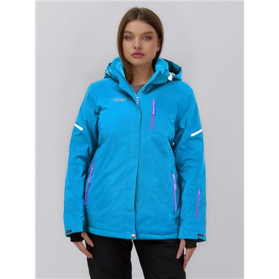 Горнолыжная куртка женская зимняя голубого цвета 01_1Gl