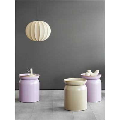 Столик журнальный Ingvild, Ø38 см, бежевый