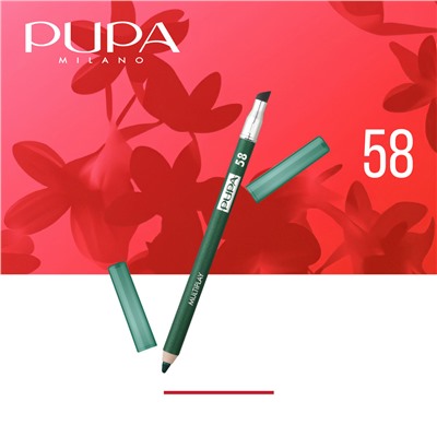2 PUPA Карандаш для  ГЛАЗ с аппликатором "Multiplay Eye Pencil"  т.58 Спокойный зеленый