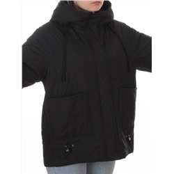 9661 BLACK Куртка демисезонная женская (100 гр. холлофайбер)