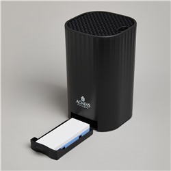 ПОДСТАВКА ДЛЯ НОЖЕЙ AGNESS С ТОЧИЛЬНЫМ КАМНЕМ 13,6*14,6*23 СМ