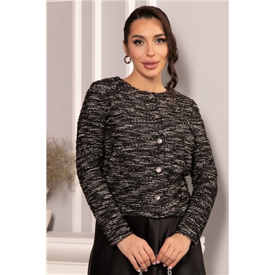 Костюм с атласной юбкой Лизетт (черный) К14677-10М