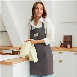 Фартук Этель ECO  light grey, 60х70см, 100% лён, 245 г/м2