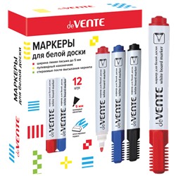 Маркер для доски "deVENTE" с клипом пулевидный 5мм красный 5040304/12/Китай