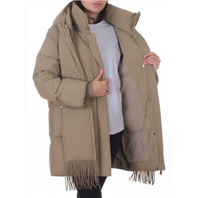 H781 DK. BEIGE Куртка зимняя женская (200 гр. холлофайбер)
