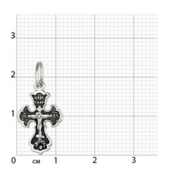 Крест из серебра литье частичное чернение