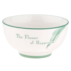 "Зе Флауэр оф Хепинис (The Flower of Happiness)" Салатник фарфоровый 650мл, д14х7,4см, с деколью, отводка (Китай)