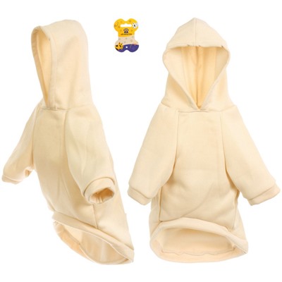 Кофта - толстовка для мелких пород собак "BRO Style", цвет мокко, р 2XL (на флисе)
